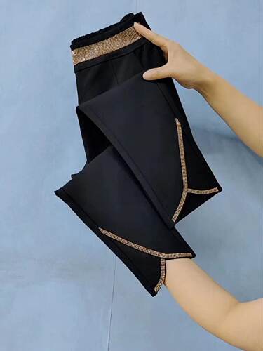 自然腰休闲百搭九分裤