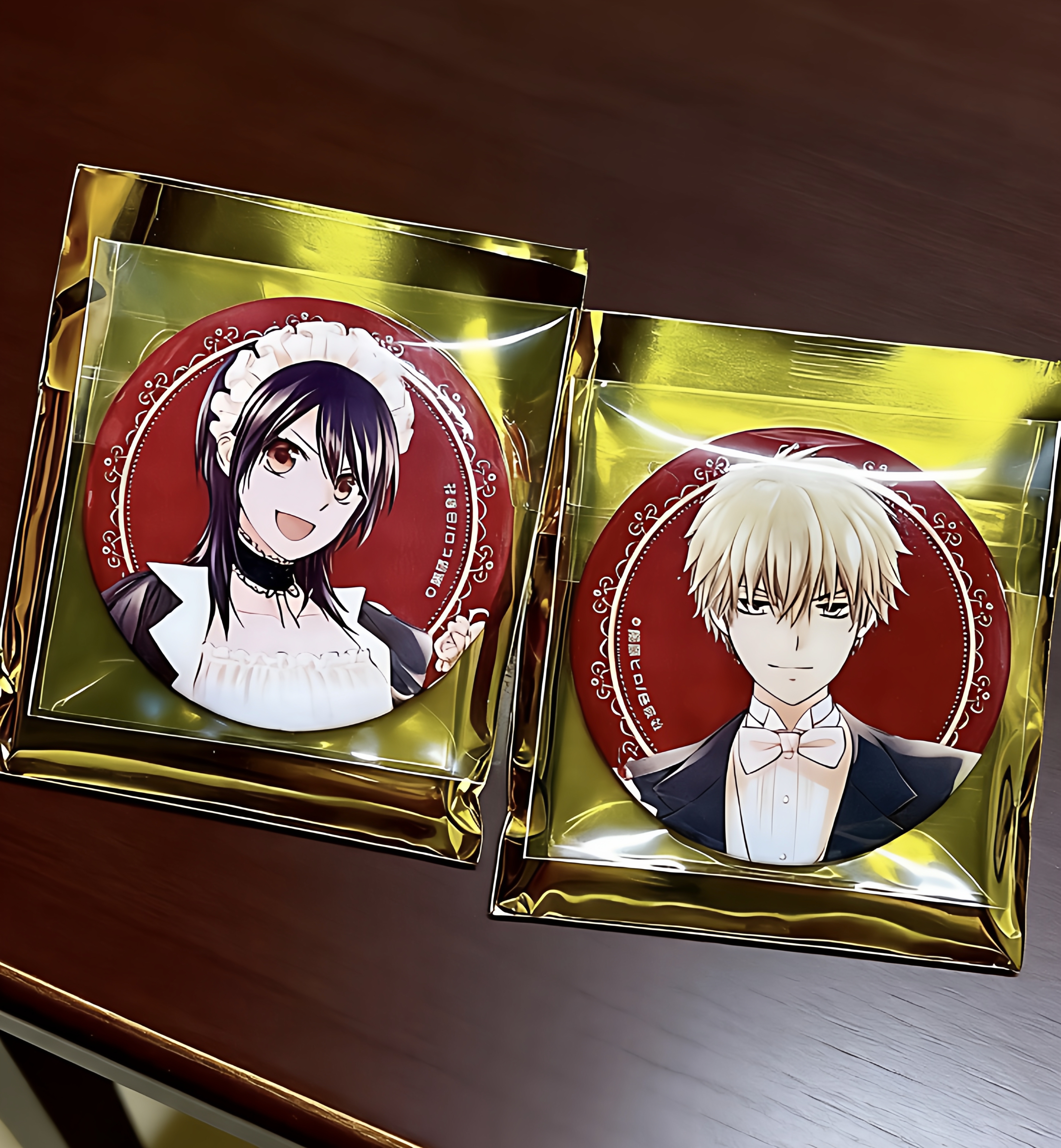 现货日谷散货会长是女仆大人场贩吧唧徽章咖啡厅 带原袋