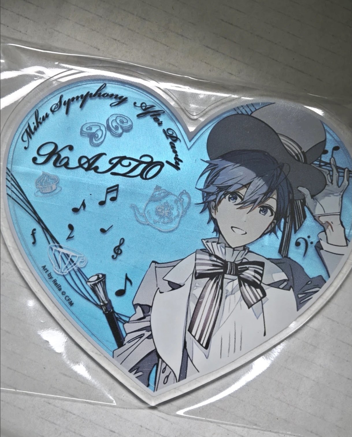 【日谷包邮】初音未来大哥kaito横滨交响乐cafe心型立牌 有原袋