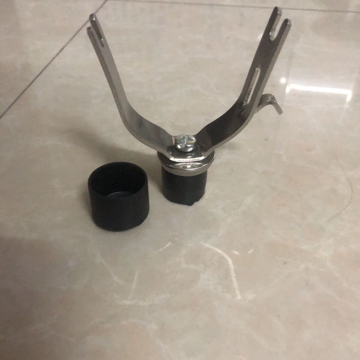 不锈钢衣叉头配件组合自己组装加厚衣撑配件通用特厚晾衣杆叉子mm