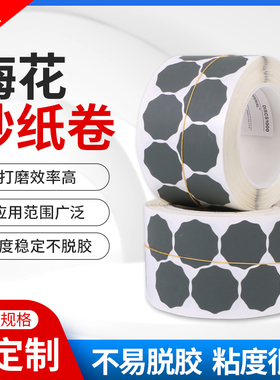 3M401q点磨汽车漆面梅花砂纸卷3m砂碟背胶连卷沙纸150020002500目