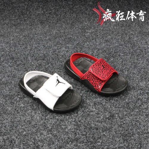 JORDAN夏季男女小童豹纹凉鞋