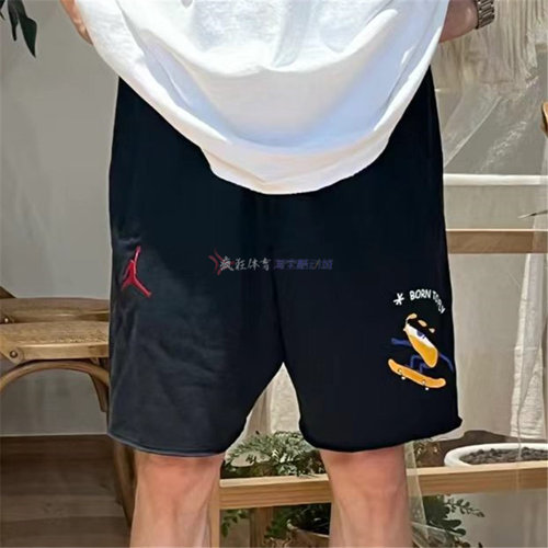 Air JORDAN男子夏季百搭针织篮球运动休闲透气印花短裤FJ7708-010