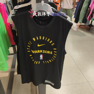 Nike 耐克男子金州勇士队透气篮球训练舒适背心无袖T恤HF1870-010