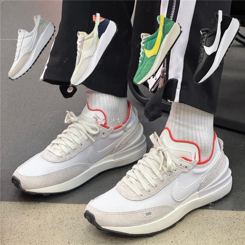 男子耐克厚底低帮华夫休闲鞋