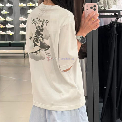 耐克女子夏季纯棉圆领短袖T恤