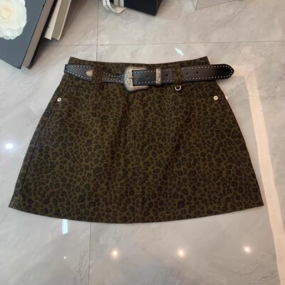 防走光百搭豹纹半身裙女秋