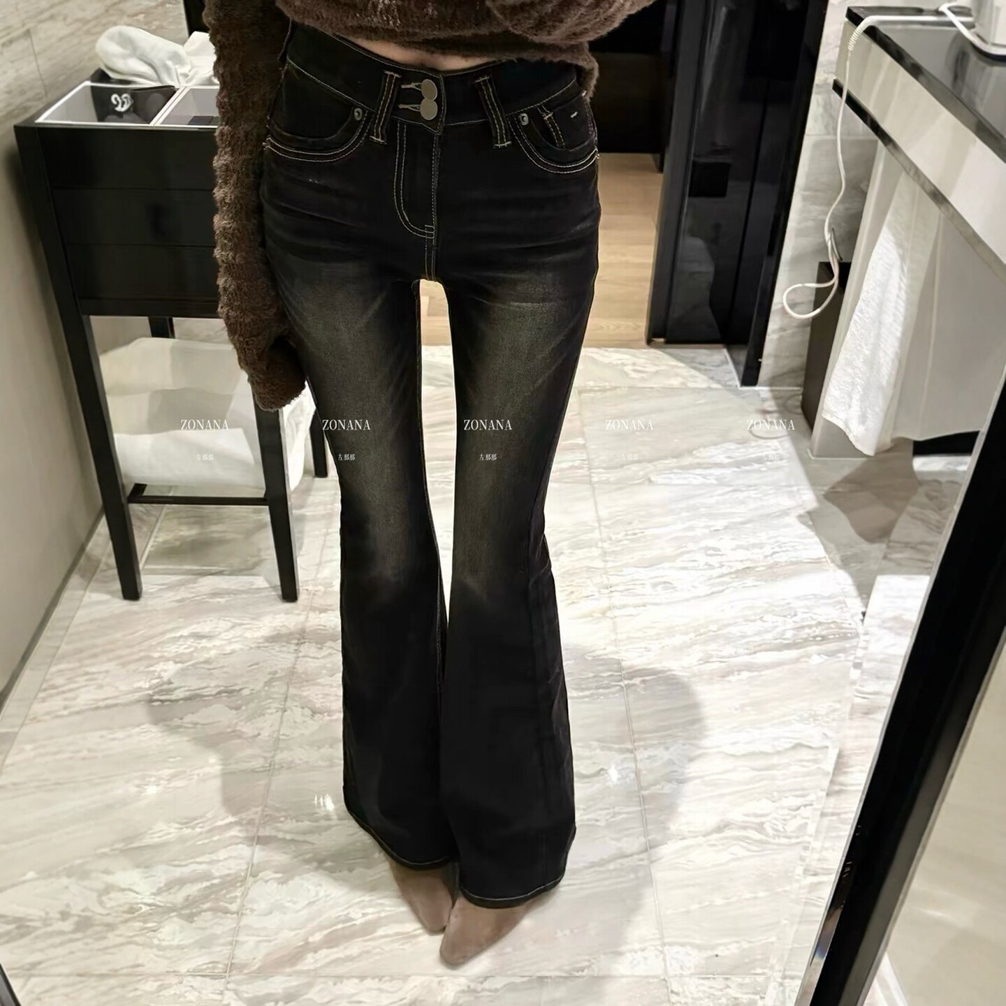 修身显瘦性感辣妹喇叭裤女秋