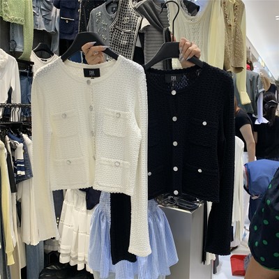 修身显瘦小香风针织短外套