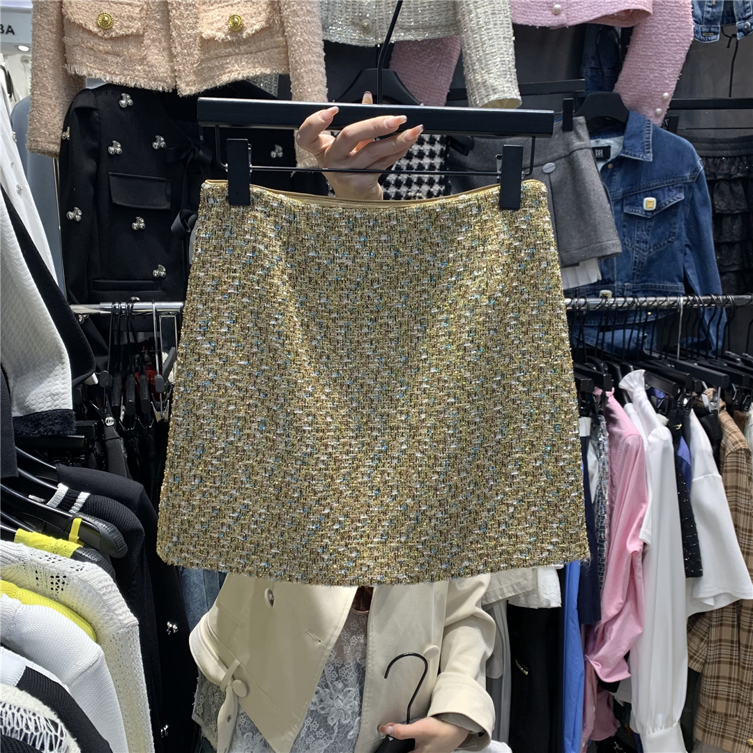 2025春季新款包臀短裙女韩版小众气质高腰显瘦小香风百搭半身裙