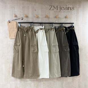 美式高街工装裤女2026春季新款设计感个性口袋百搭宽松阔腿休闲裤