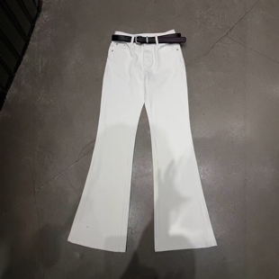 LIAN里安2026春季新款微喇裤女韩版修身显瘦简洁时尚白色休闲裤潮