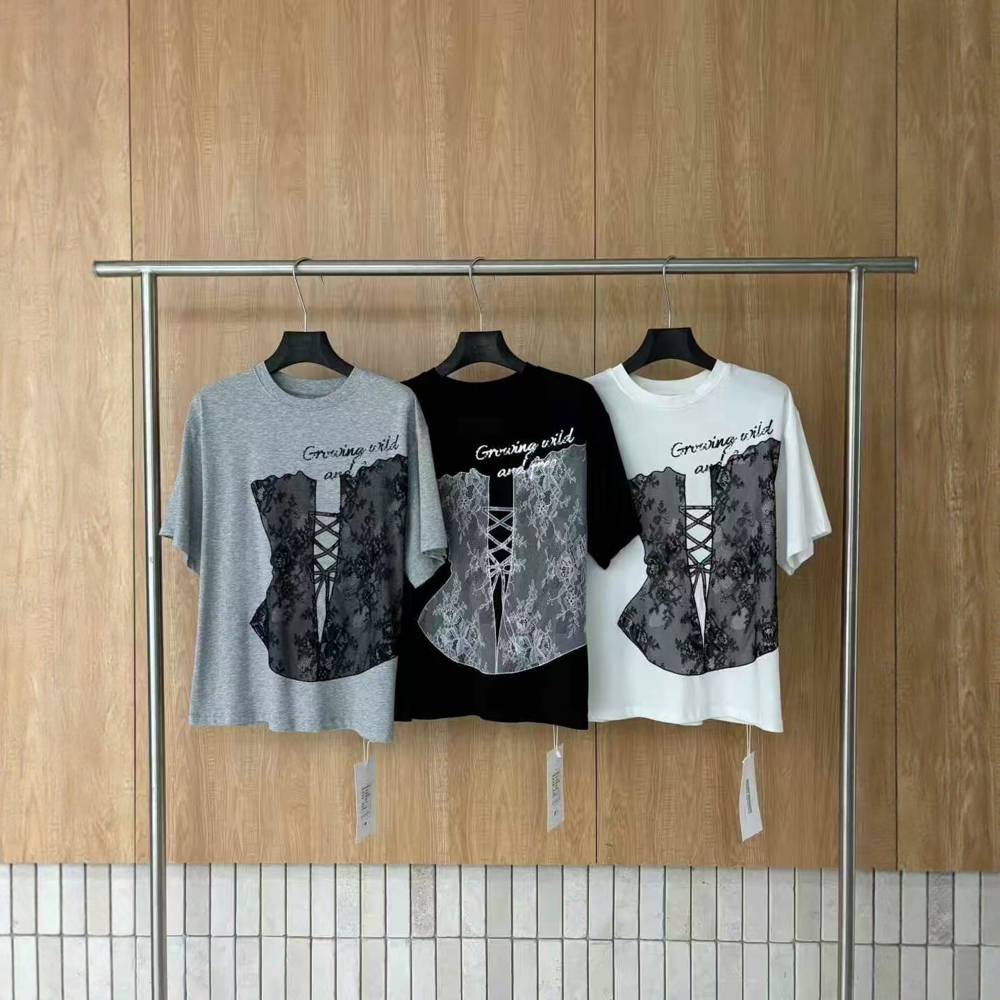 2026春夏新款美式复古印花短袖T恤女宽松辣妹风松弛感显瘦上衣