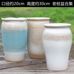 家用特大号多肉花盆陶瓷高盆三角梅盆栽紫乐悬崖老桩户外庭院紫砂