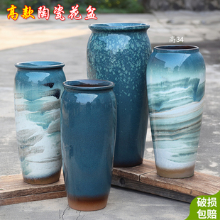 特价大号九尾狐专用花盆陶瓷户外庭院悬崖高盆室内雪柳落地高花盆