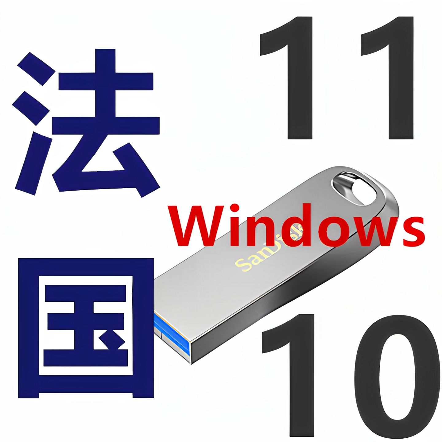 法语 法文版 windows 10 11 法国 win10  win11 iso系统 安装u盘