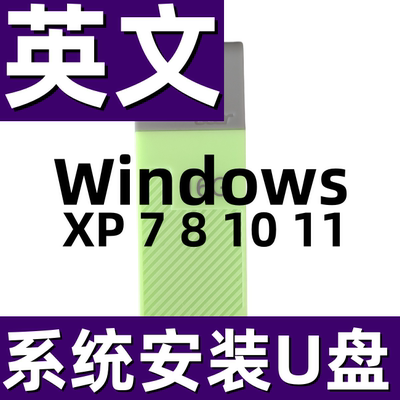 英文 windows win 英语 xp 7 8.1 10 11 系统安装u盘 纯净版