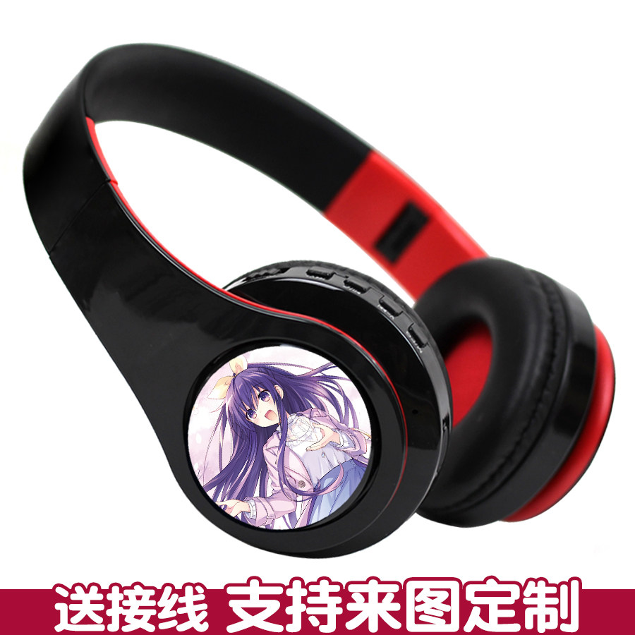 约会大作战狂三语音十香鸢一美九头戴式耳机二次元手机电脑通用