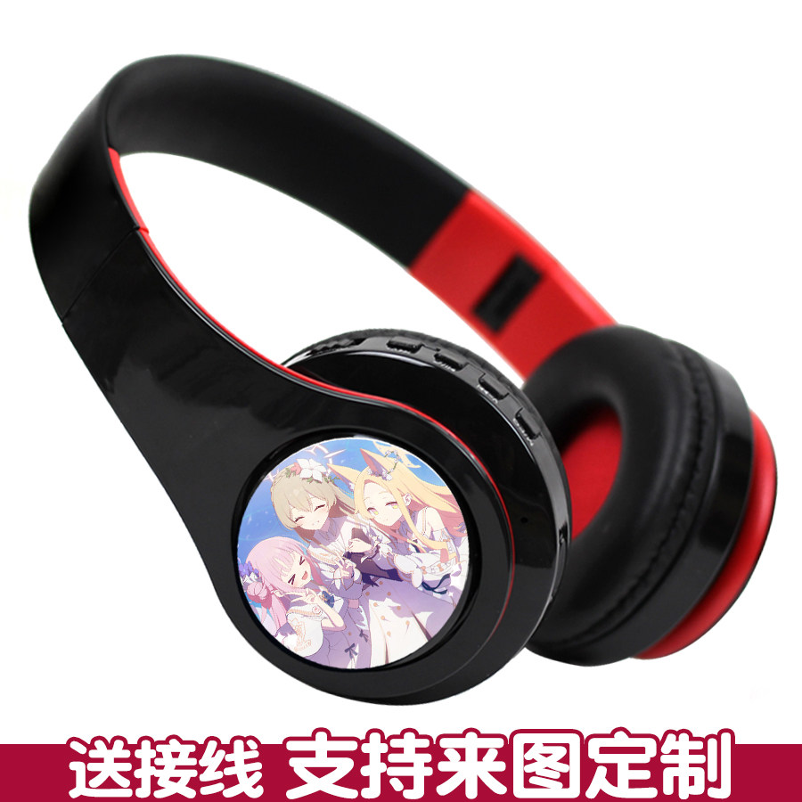 碧蓝档案白子星野渚日奈圣娅渚无线头戴式耳机二次元手机电脑通用