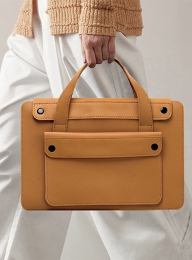 2025新款风琴笔记本电脑包防水适用联想小新14寸轻便大容量macbook16寸13.3手拎包新款手提包电脑保护内胆包