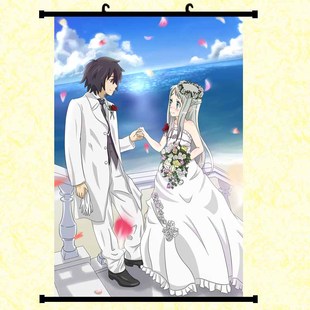 未闻花名周边海报治愈动漫背景壁画仁太面码可爱次元女孩挂画现货