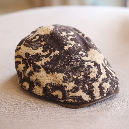 复古印花时尚前进帽女冬季