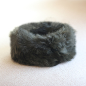 韩国chic风时尚 兔毛编织发圈发带女秋冬保暖日系毛绒皮草头饰潮