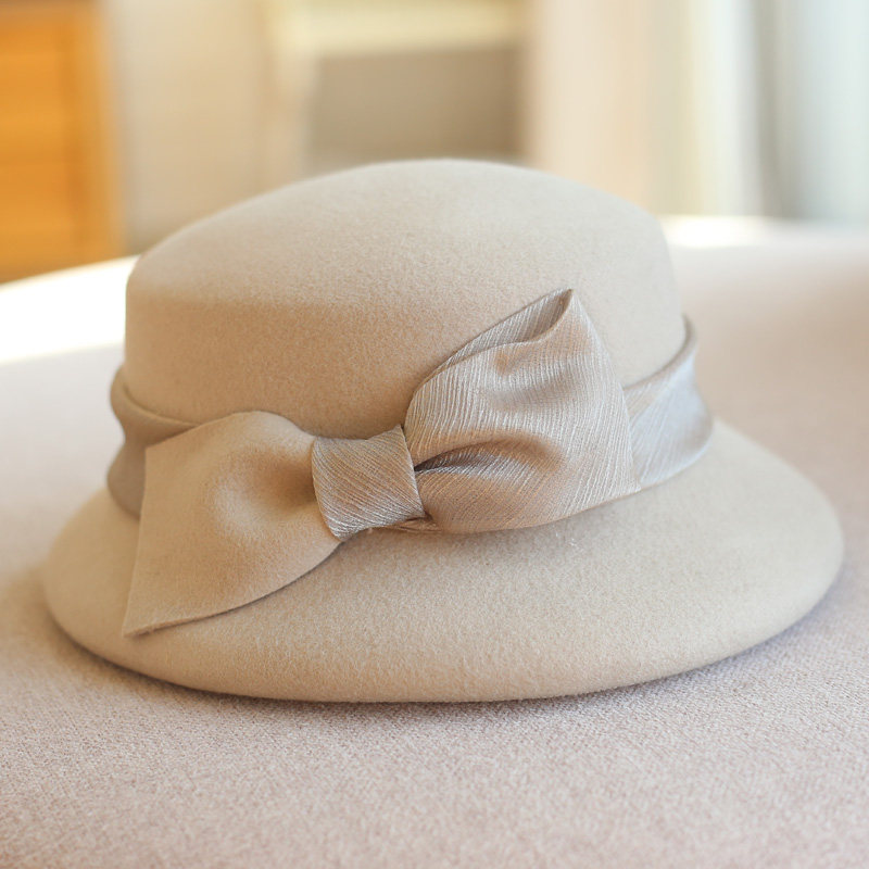 羊毛礼帽女秋冬英伦复古赫本风盆帽法式百搭帽子渔夫帽时尚显脸小,服饰配件/皮带/帽子/围巾,帽子,淘宝优惠券,粉丝福利购,淘宝优惠卷