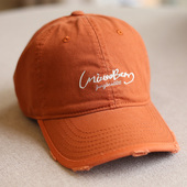 时尚 美式 复古做旧破洞棒球帽子男女春夏款 百搭鸭舌帽潮搭街舞帽子