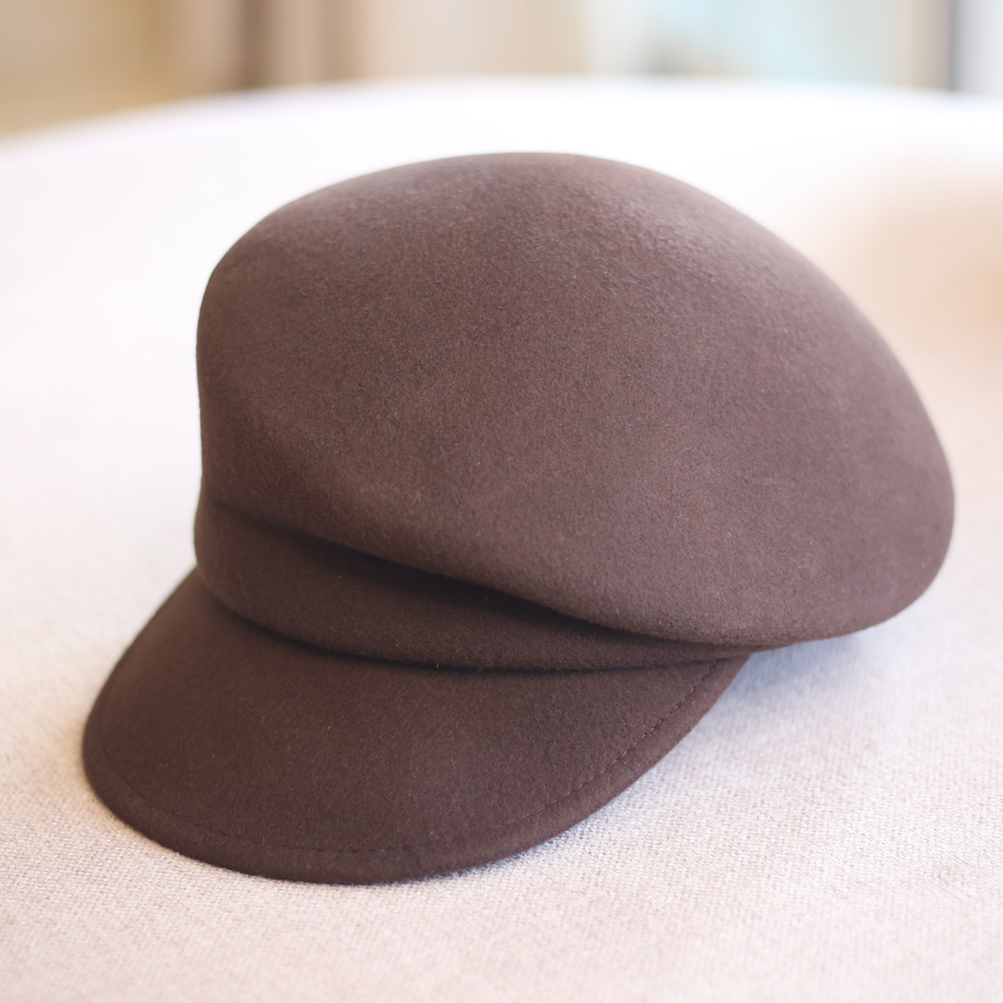 羊毛折边鸭舌礼帽青年毡帽报童帽