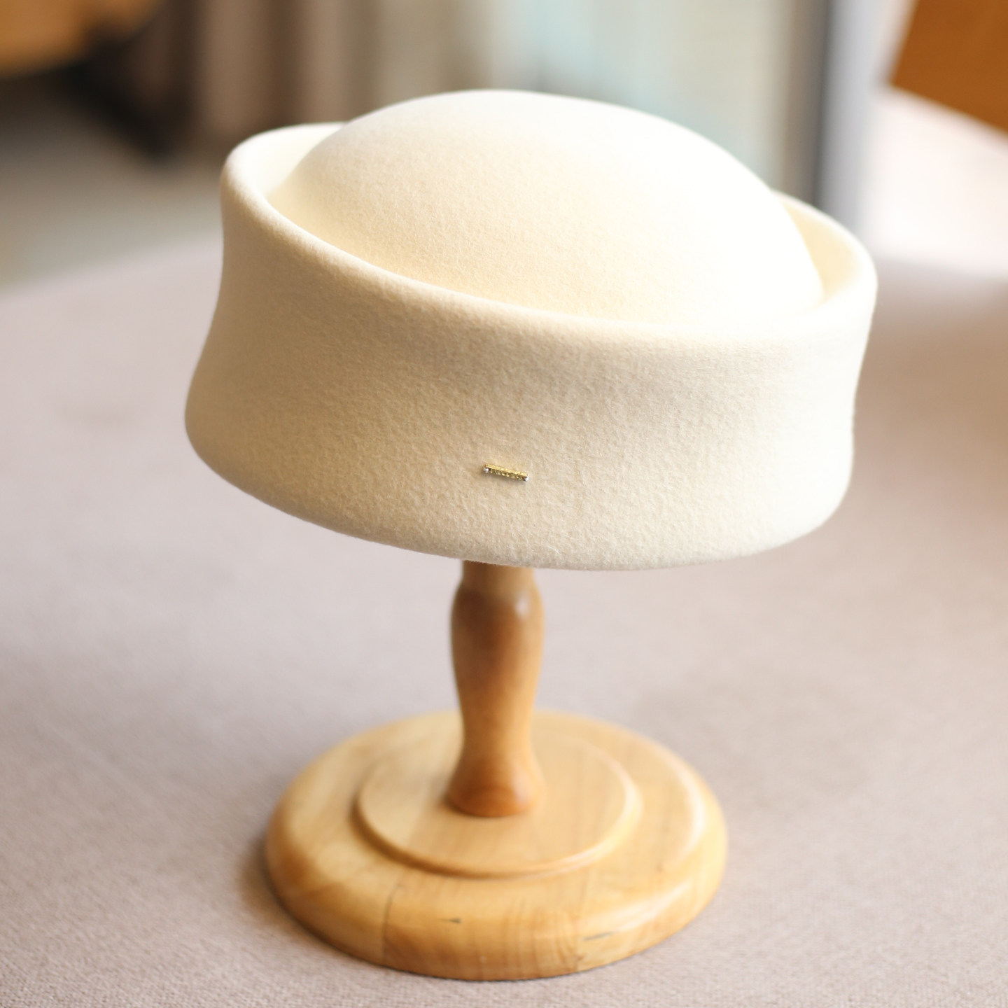 新款小众复古羊毛空姐帽贝蕾帽女士气质帽子女秋冬欧美逛街百搭帽