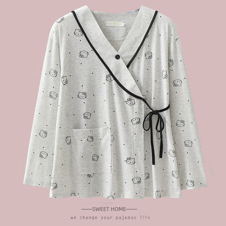 莫代尔罗纹哺乳上衣单件春夏薄款家居服上装