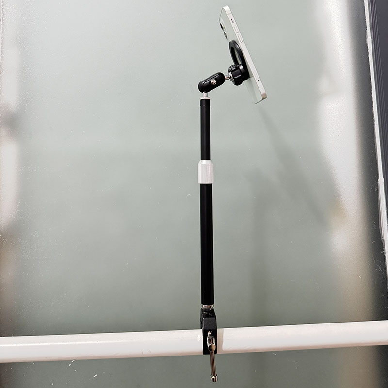 适用于金属夹桌面圆管伸缩杆手机支架强力磁吸式懒人户外直播360