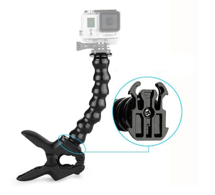 Gopro柔性夹板小蚁hero5/4运动相机配件大力夹鲨鱼夹怪手万向支架