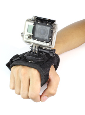 现货Gopro 9/8/6/7/5山狗SJ40小蚁360度手掌手腕带 运动相机配件