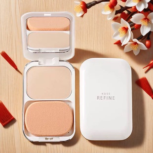 高丝粉饼莱菲干湿两用粉饼405简装保湿遮瑕定妆粉底持久正品包邮