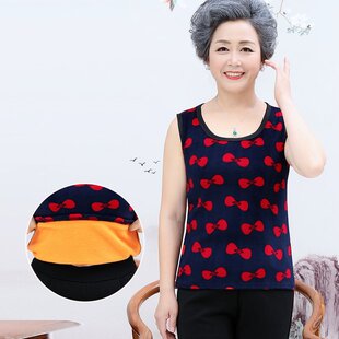 2022冬季新款马夹加绒加厚保暖背心妈妈装内衣束身秋衣奶奶装马甲