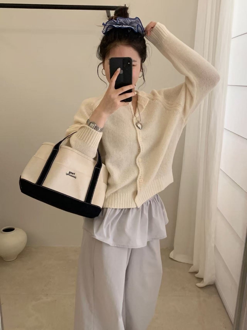 秋冬新款韩版宽松慵懒风软糯圆领全羊毛毛衣女针织衫上衣打底外套