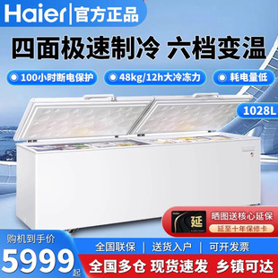 Haier 1028商用大容量大冷柜冷藏冷冻转换冰柜速冻海鲜 海尔BC