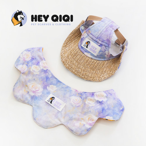 狗狗口水巾狗狗夏天防晒遮阳帽子