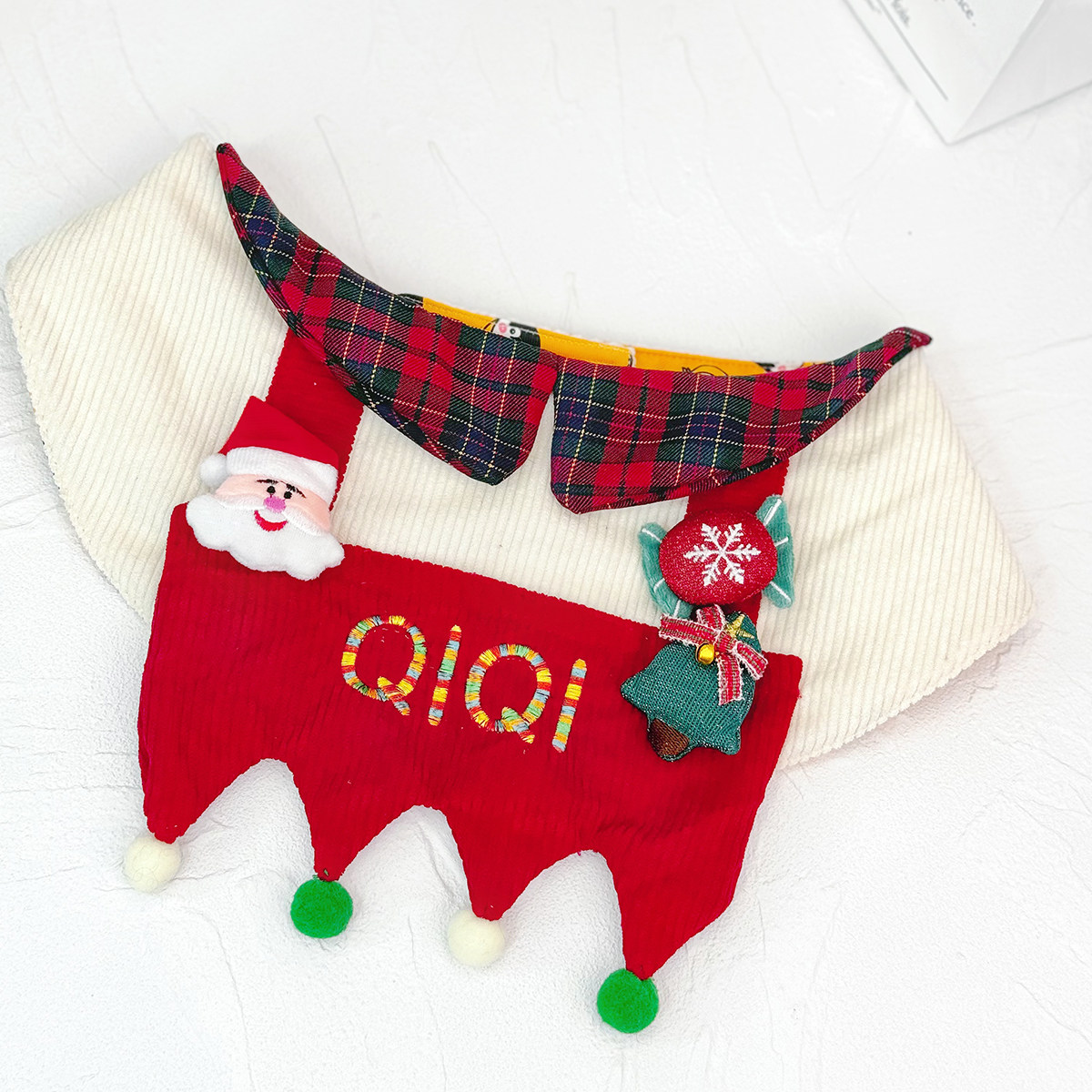 原创宠物圣诞节围巾 可刺绣名字 狗狗围巾口水巾 圣诞小丑 萨摩,宠物/宠物食品及用品,围巾/口水巾,淘宝优惠券,粉丝福利购,淘宝优惠卷