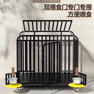 狗笼子大型中型犬特粗3 0管室内狗笼带厕所分离金毛宠物狗笼