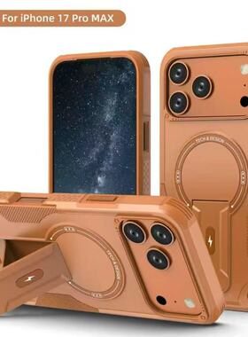 适用苹果16promax手机壳14pro磁吸带支架iphone17promax带挂绳防摔air保护套13pro男15pro战甲11防爆12手机套