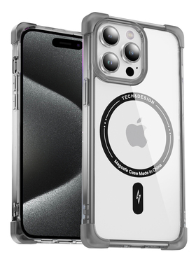 四角加厚防摔适用苹果iPhone16promax磁吸磨砂手机壳透明15pro防摔14pro/13/12/11硅胶简约太空男女保护套