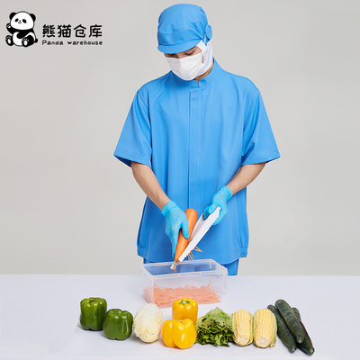 夏季短袖食品厂工作服车间