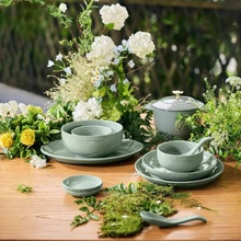 Staub珐宝自然秘境陶瓷饭碗碟勺盘法式汤碗鱼盘马卡龙色餐具套装