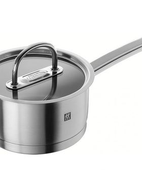 德国双立人Prime系列不锈钢18cm奶锅平底24银光深烧炖汤锅防烫手