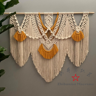 酒店民宿卧室床头沙发背景布挂毯房间墙壁上遮挡装饰手工编织挂毯