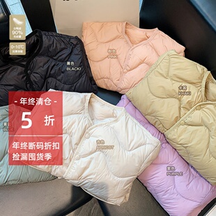 橙子童装25冬季新款儿童90白鸭绒羽绒服女童冬季长袖内胆羽绒外套