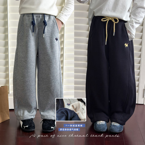 韩国女童冬季一体绒裤子